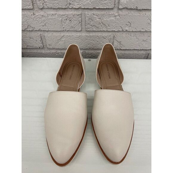 Adrienne Vittadini Latka Women Cream Slip-On Close Toe Loafers Flats Size 10 - Picture 1 of 11